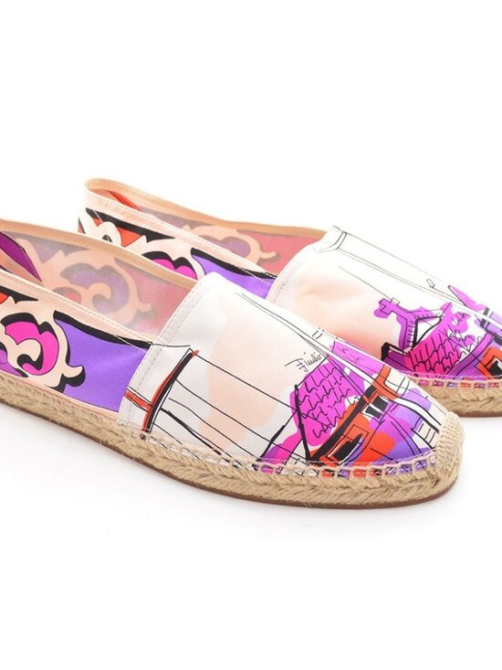 Men Rare Emilio Pucci Silk Espadrille Loafers 44 New main image 4